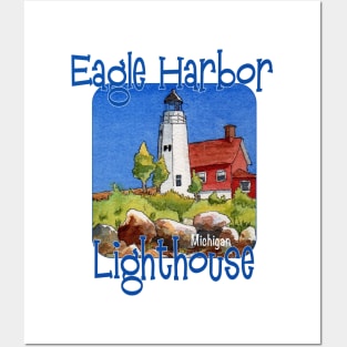 Eagle Harbor Lighthouse, Michigan Posters and Art